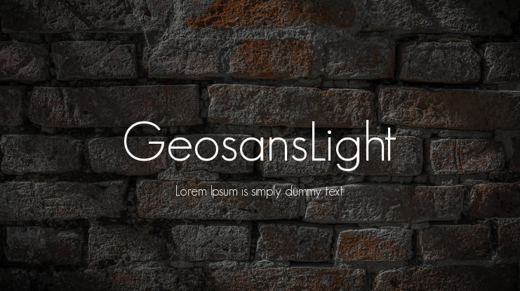 GeosansLight Font Family