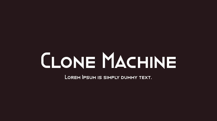 Clone Machine Font