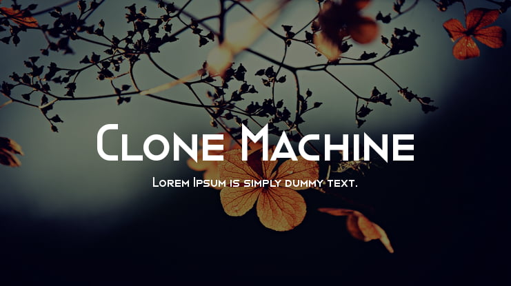 Clone Machine Font