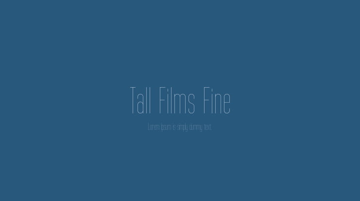 Tall Films Fine Font Family