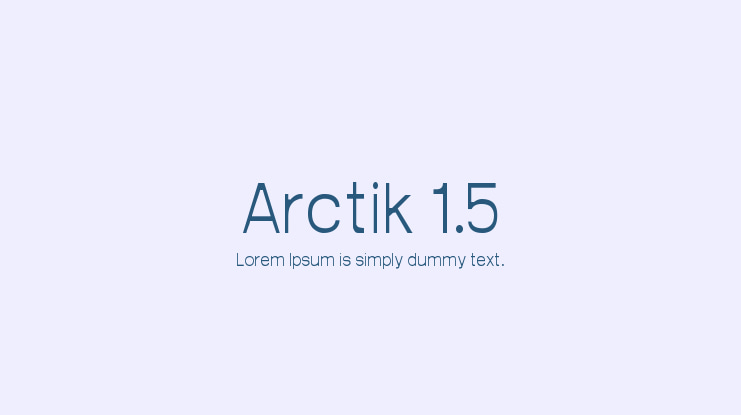Arctik 1.5 Font Family