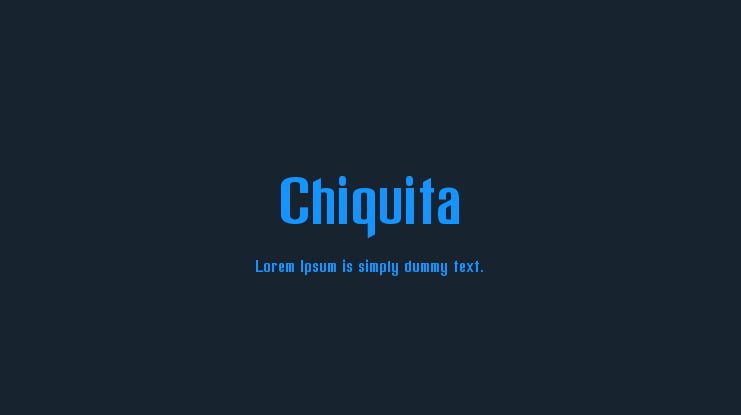 Chiquita Font Family