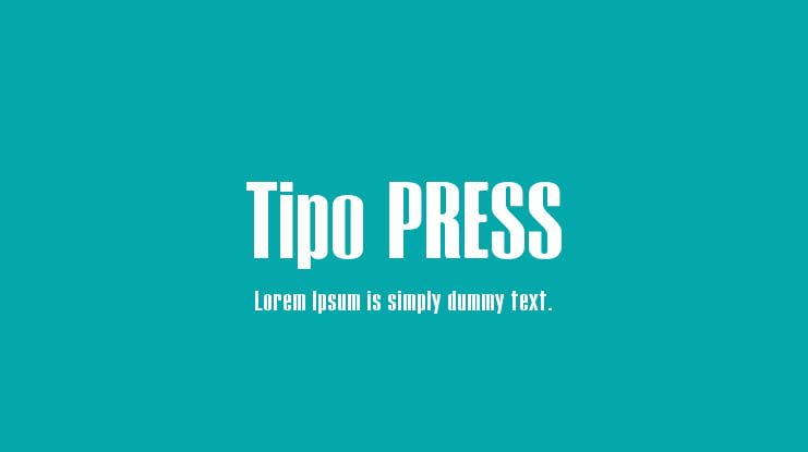 Tipo PRESS Font Family