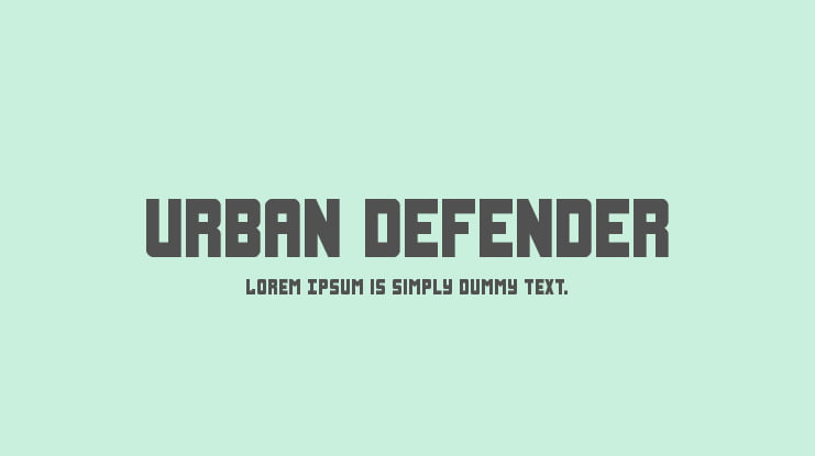 Urban Defender Font Family