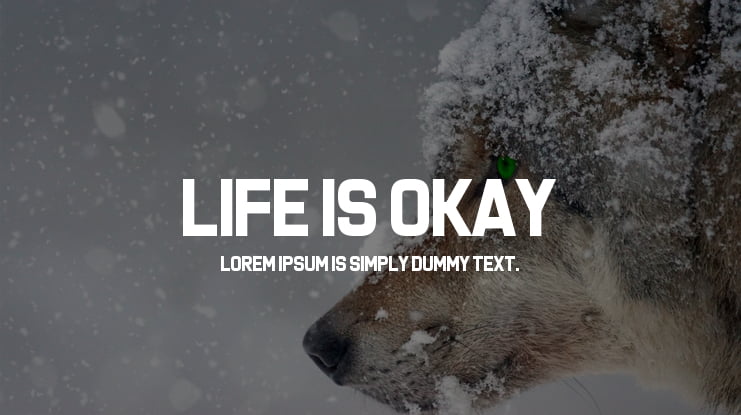 Life Is Okay Font