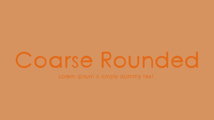 Coarse Rounded Font