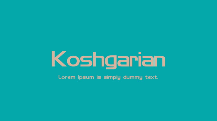 Koshgarian Font Family