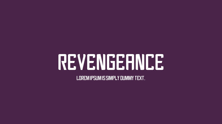 Revengeance Font