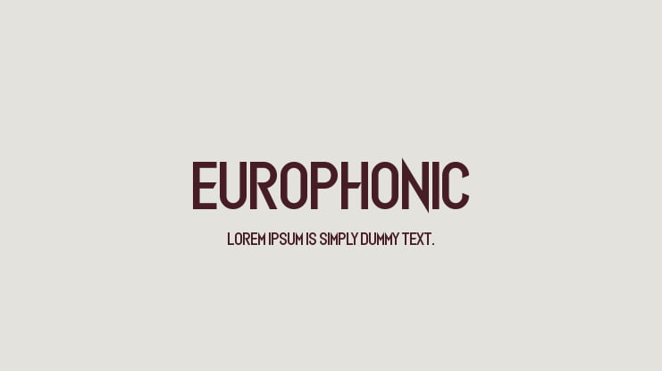 Europhonic Font