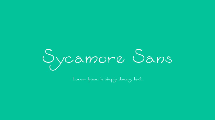 Sycamore Sans Font