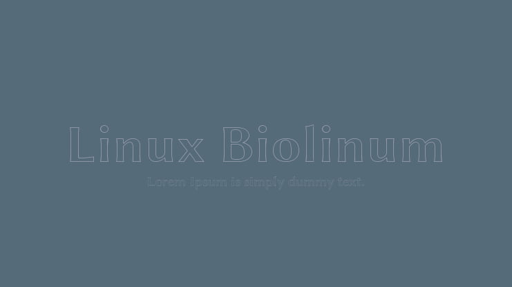 Linux Biolinum Font Family