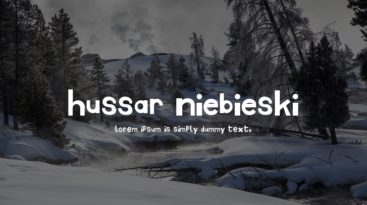 Hussar Niebieski Font