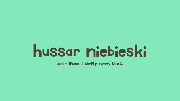 Hussar Niebieski Font