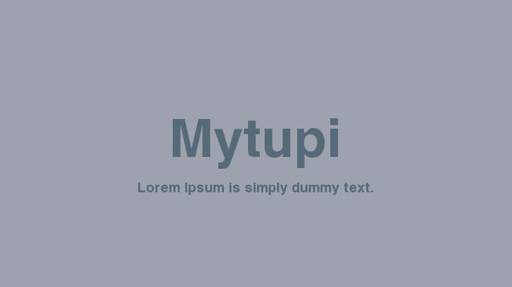 Mytupi Font Family