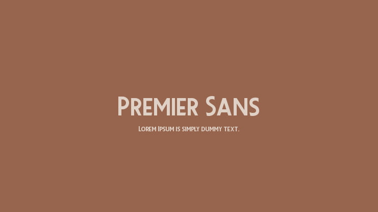 Premier Sans Font