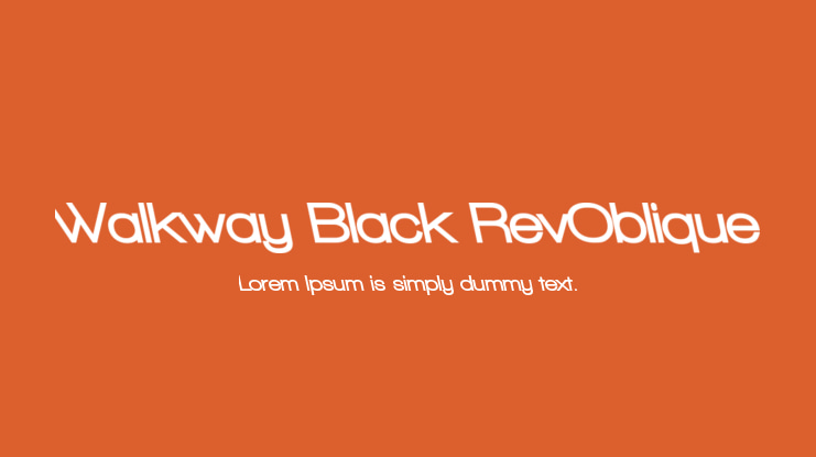 Walkway Black RevOblique Font Family