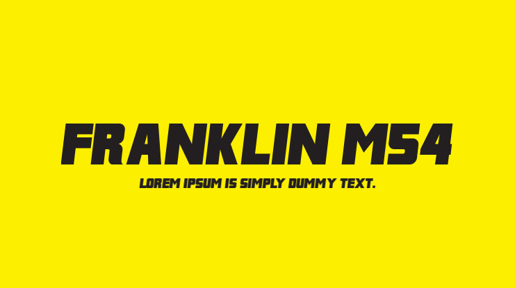 Franklin M54 Font Family