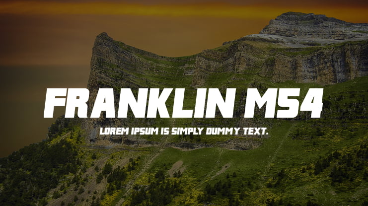 Franklin M54 Font Family