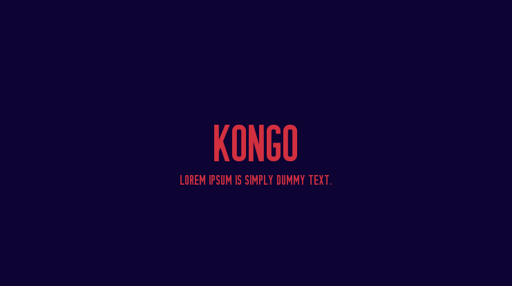 KONGO Font
