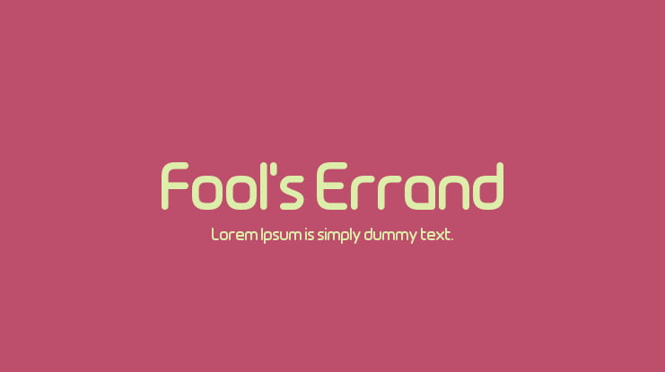 Fool's Errand Font