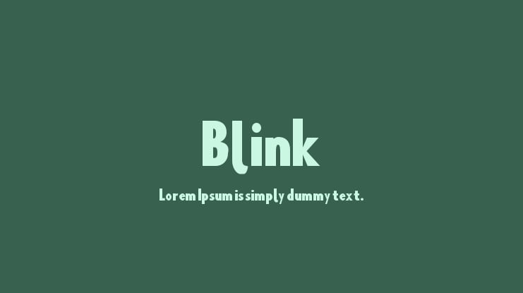 Blink Font Family