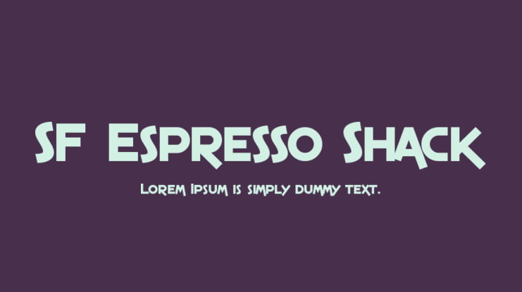 SF Espresso Shack Font Family