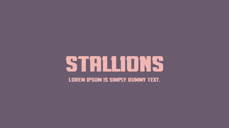 Stallions Font
