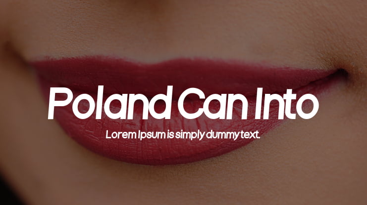 Poland Can Into Font Family
