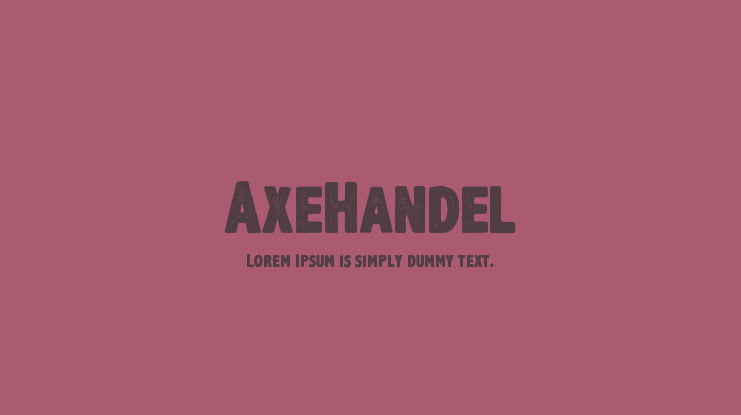 AxeHandel Font