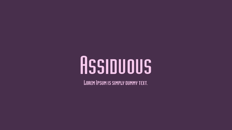 Assiduous Font Family
