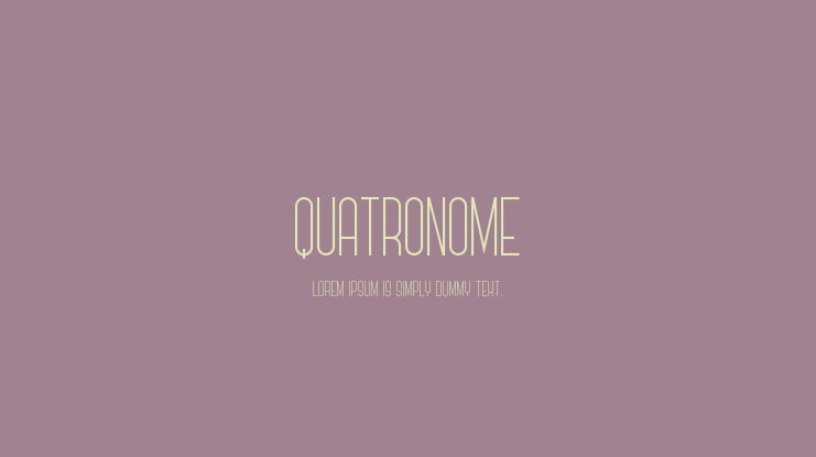 Quatronome Font