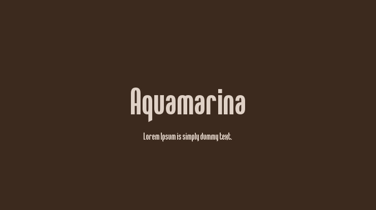 Aquamarina Font