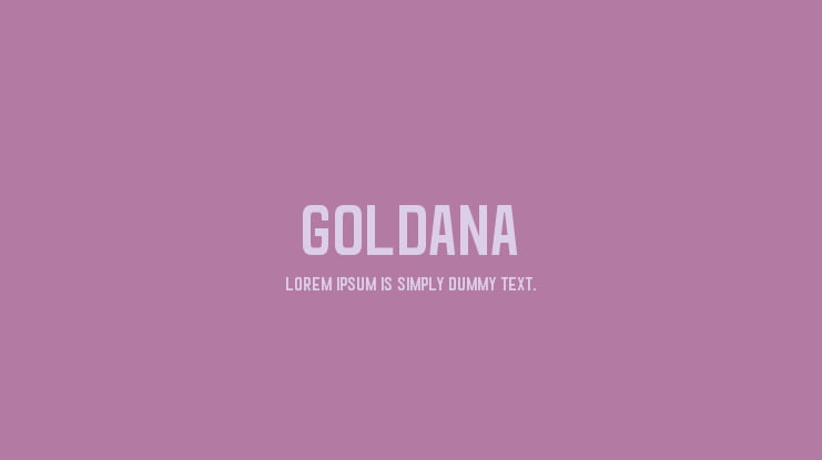 Goldana Font