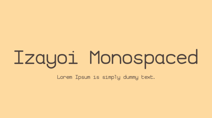 Izayoi Monospaced Font
