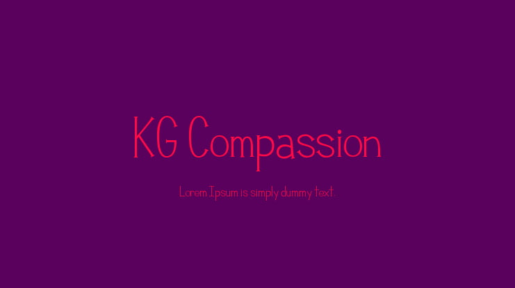 KG Compassion Font Family