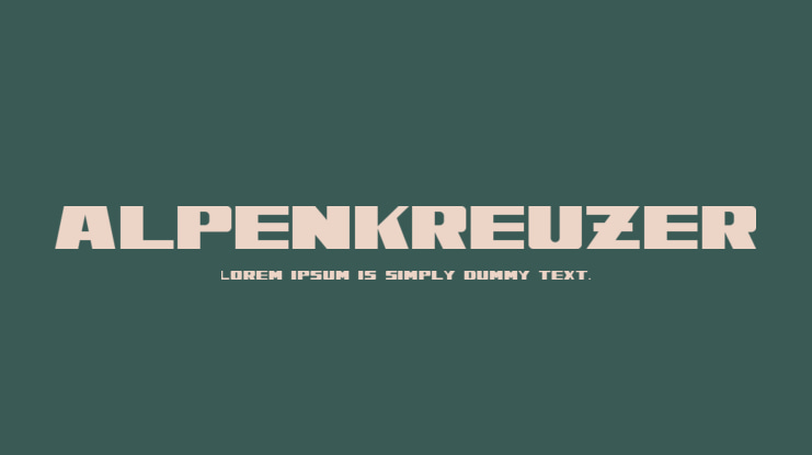 Alpenkreuzer Font