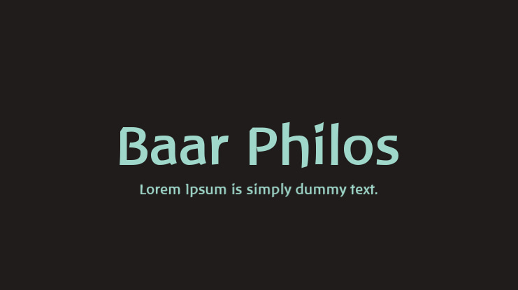 Baar Philos Font Family