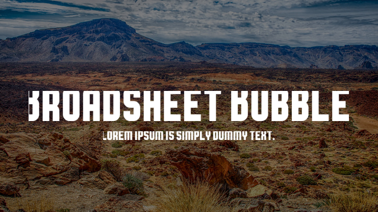Broadsheet Bubble Font