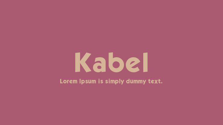 Kabel Font