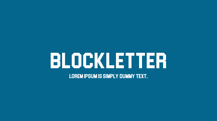 Blockletter Font