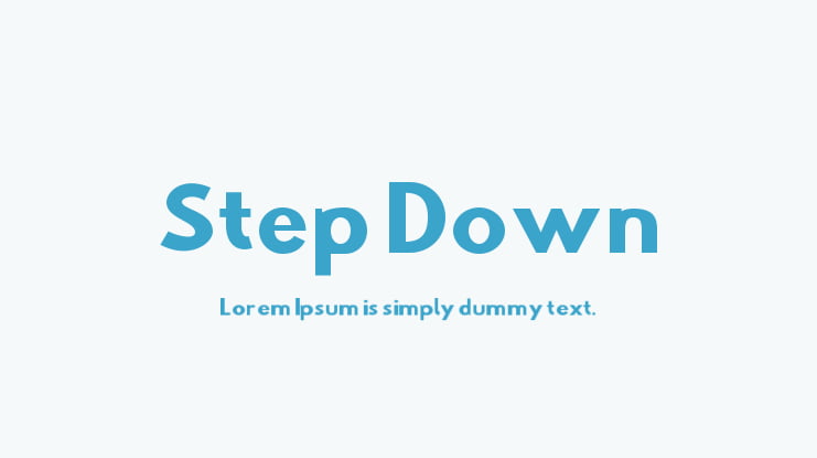 Step Down Font Family