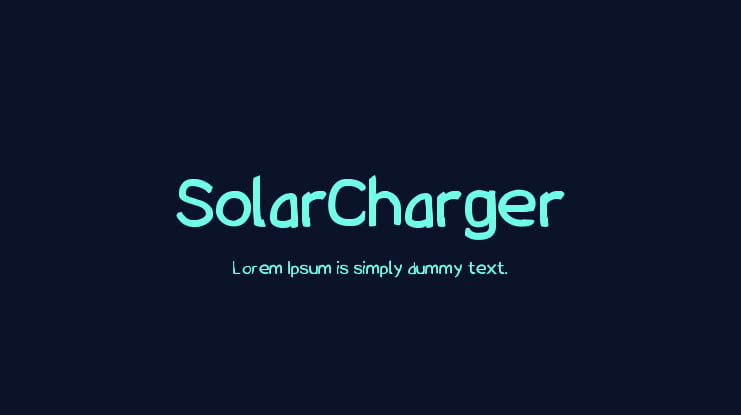 SolarCharger Font Family
