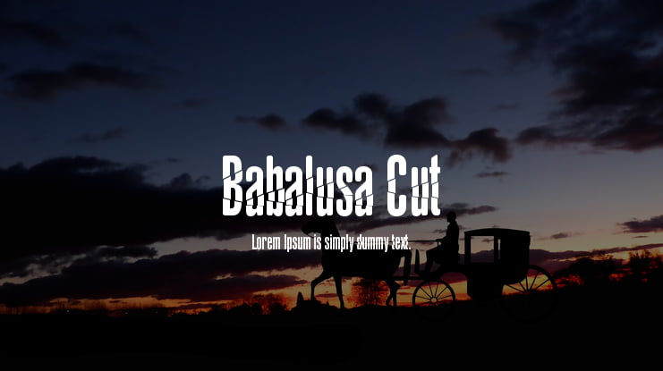 Babalusa Cut Font