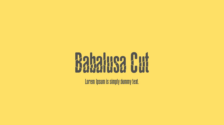 Babalusa Cut Font