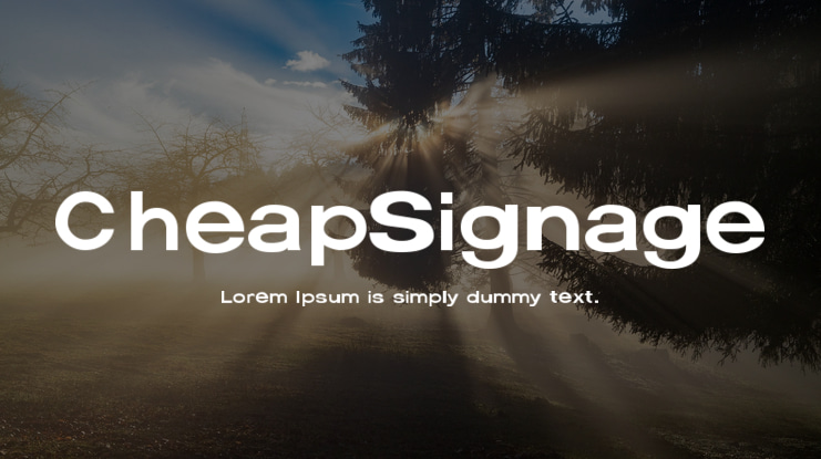 CheapSignage Font