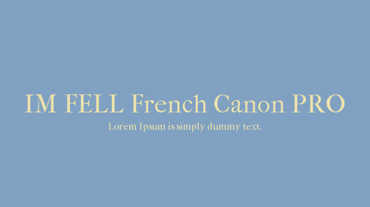 IM FELL French Canon PRO Font Family
