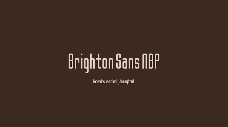 Brighton Sans NBP Font Family