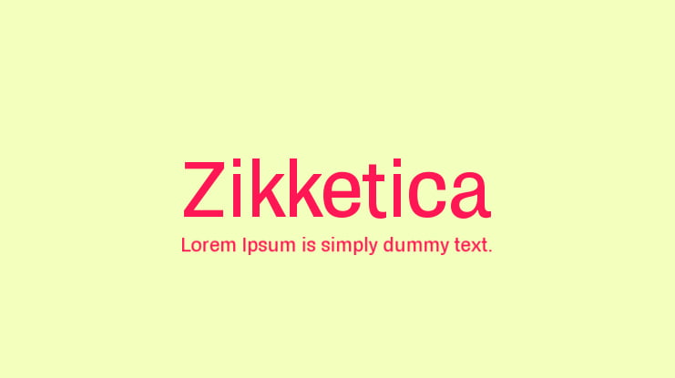 Zikketica Font