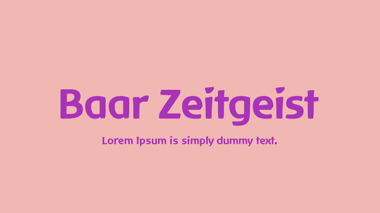 Baar Zeitgeist Font