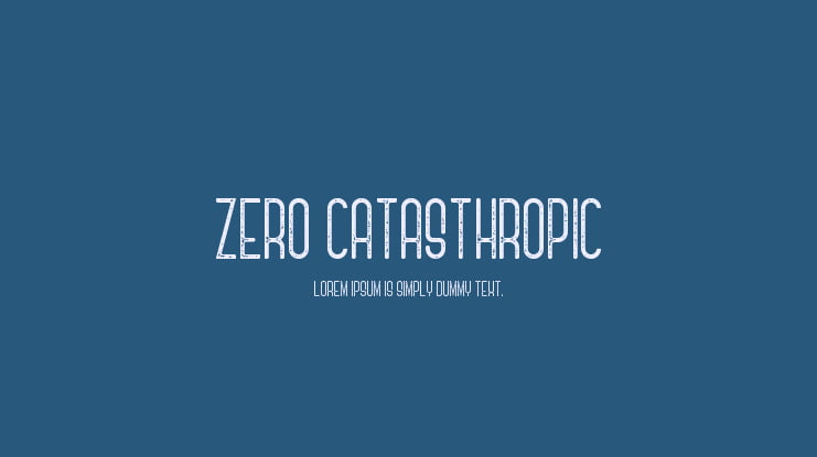 Zero Catasthropic Font